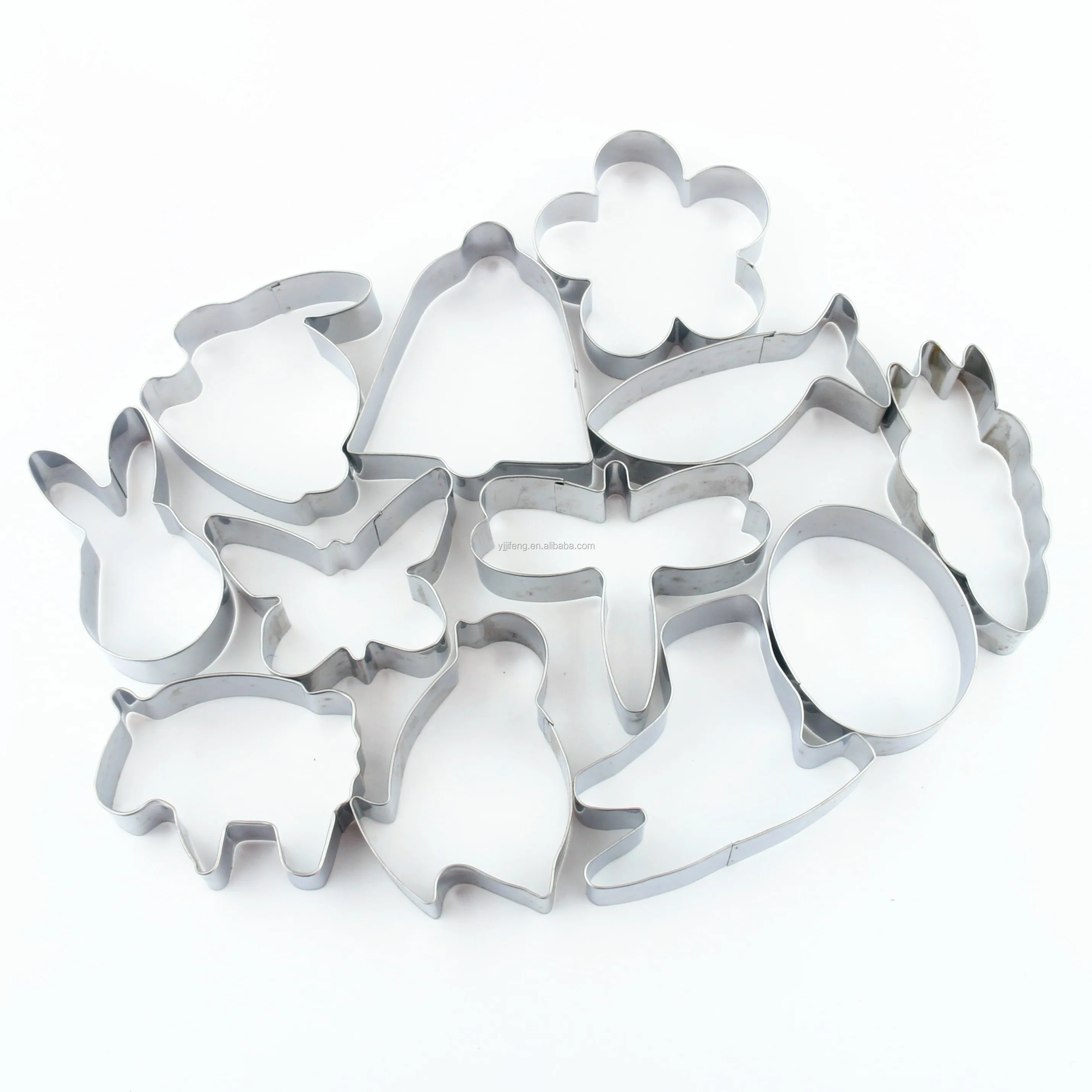 
Factory custom stainless steel 12 pcs animal cookie cutter set LFGB standard 
