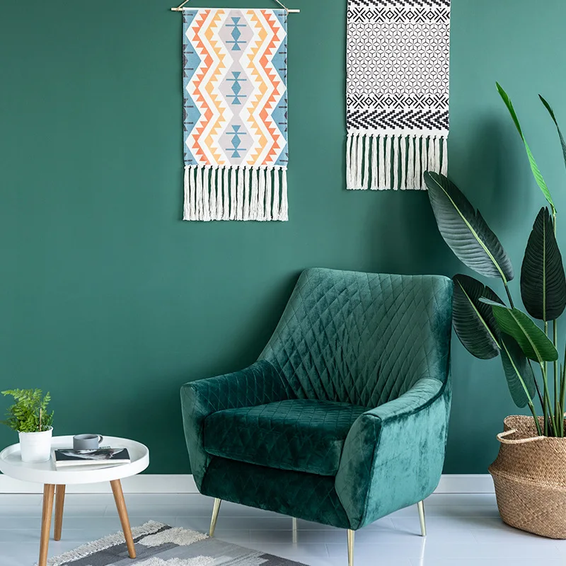 Woven Macrame Wall Hanging Boho Tapestry Home Nursery Wall Decor Retro Tassels Tapestry Geometric Pattern