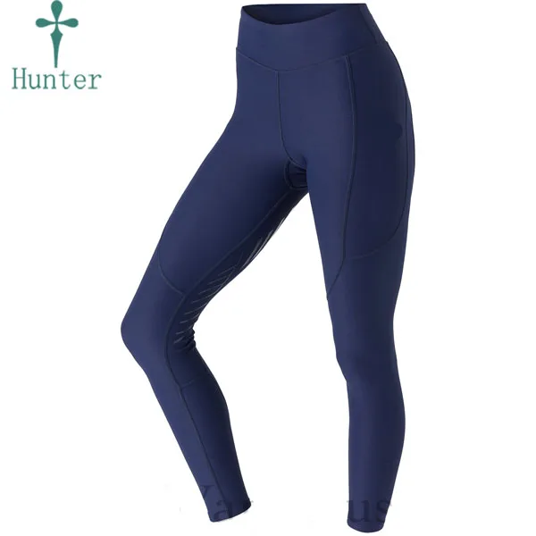 Navy Blue Jodhpurs Pants Full Seat Silicone Gel Horse Riding Breeches