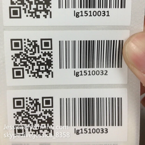 Custom Anti-tamper Labels Printing Adhesive Destructible Asset Serial Numbers Barcode Sticker QR Code Labels
