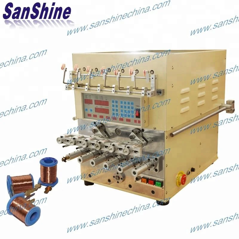 Six spindles automatic fine wire 50Hz lamination transformator winding machine with wire twister