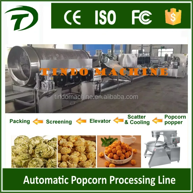 factory use commercial popcorn gas machine | stainless steel factory popcorn producer