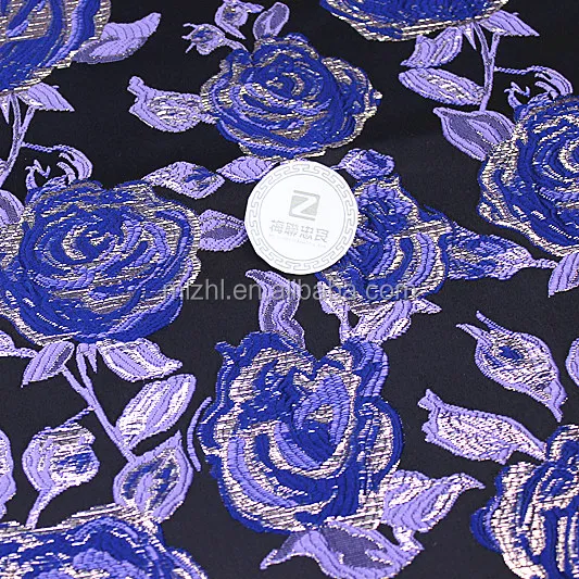 2023 new party dresses garments 3D embossed shine metallic jacquard fabric