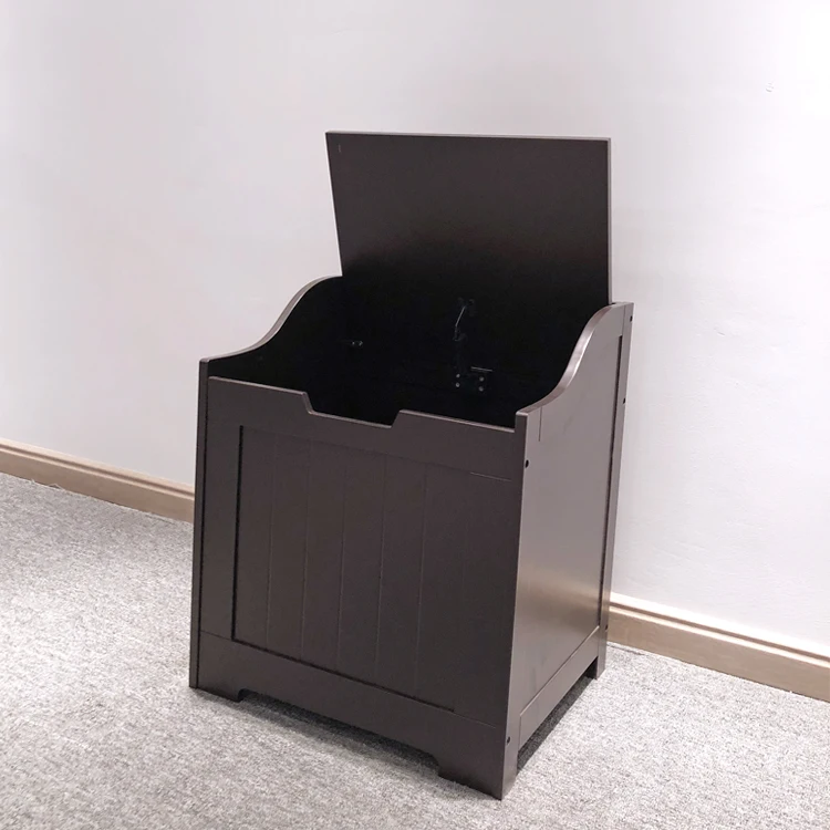 
Bathroom Floor Cabinet, Lift Top Wooden Bathroom Cabinet Space Saver 