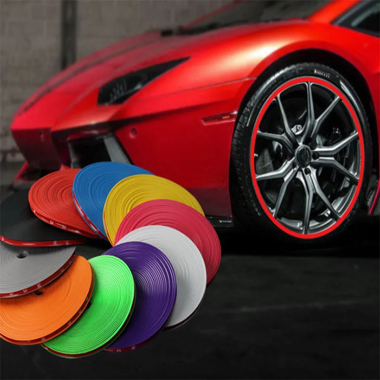 Аксессуары для внешней части автомобиля протектор обода колеса из резинового сплава самоклеящаяся