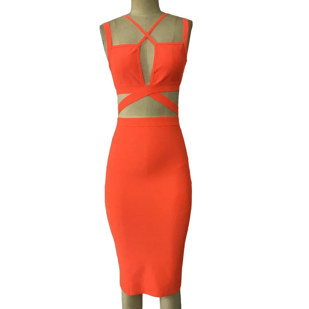 Wholesale sexy women night club hollow out bodycon mini bandage dress