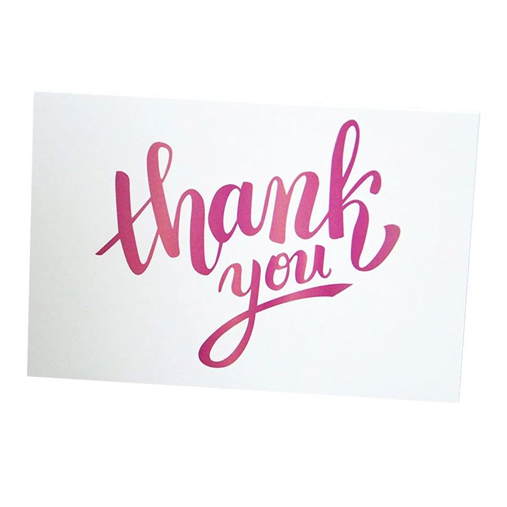 Business Anniversary Bridal Handpainted Wedding Greeting Customised Luxury Small Thank You Card