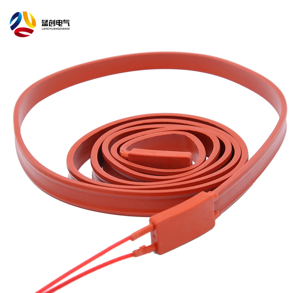 Air conditioning compressor crankcase silicone heater cook heating pad