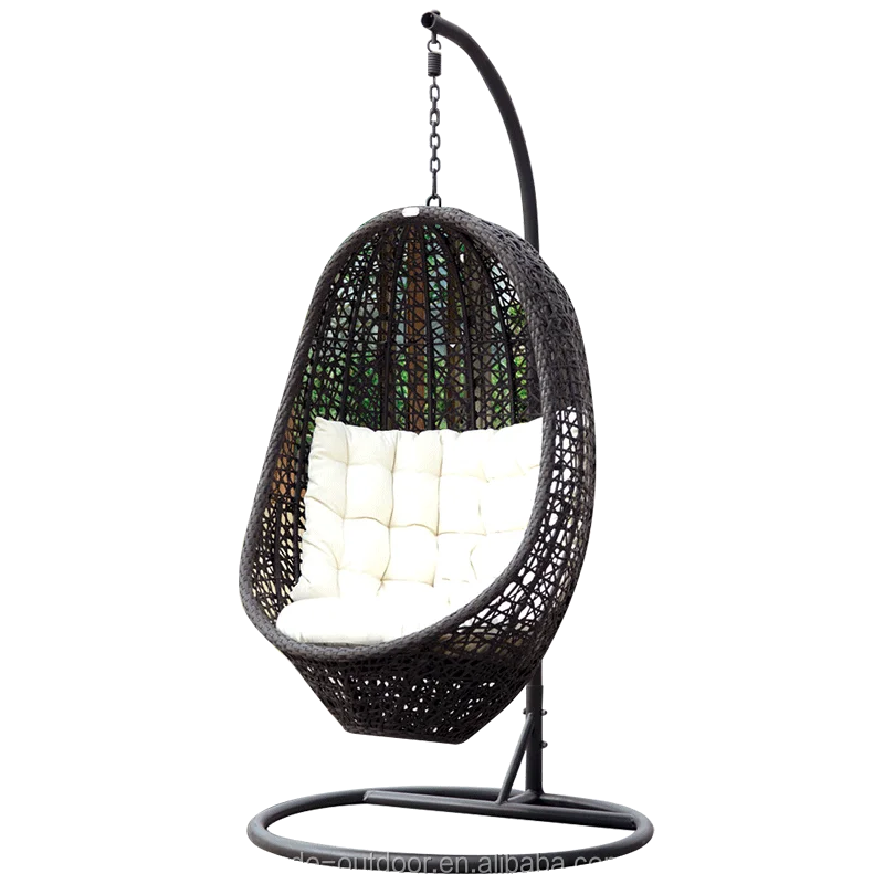 High quality rattan basket jhula swing garden