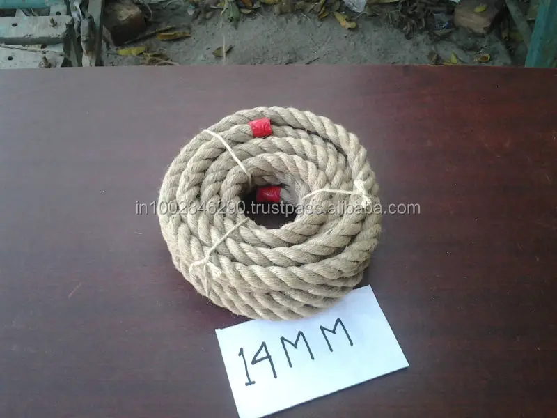 3 Strands Twisted Jute Rope, Jute Twine for 4 mm - 50 mm.
