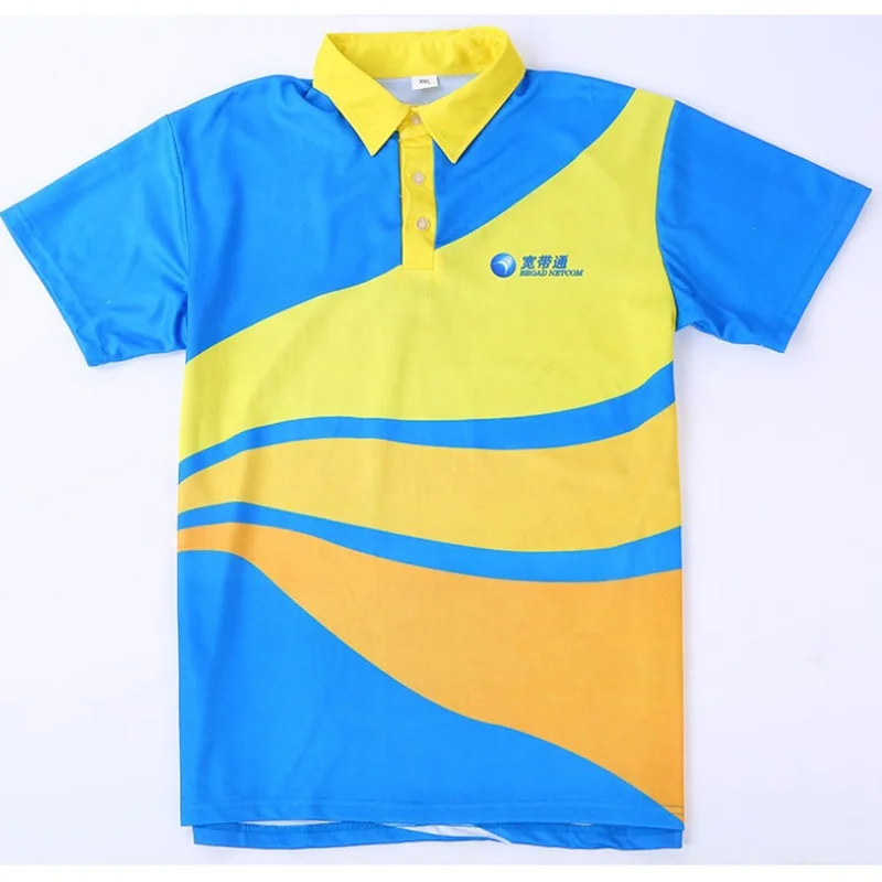 
Custom Sublimation 100% Polyester Dry Fit Polo T Shirts Hight Quality Golf Polo Shirt 