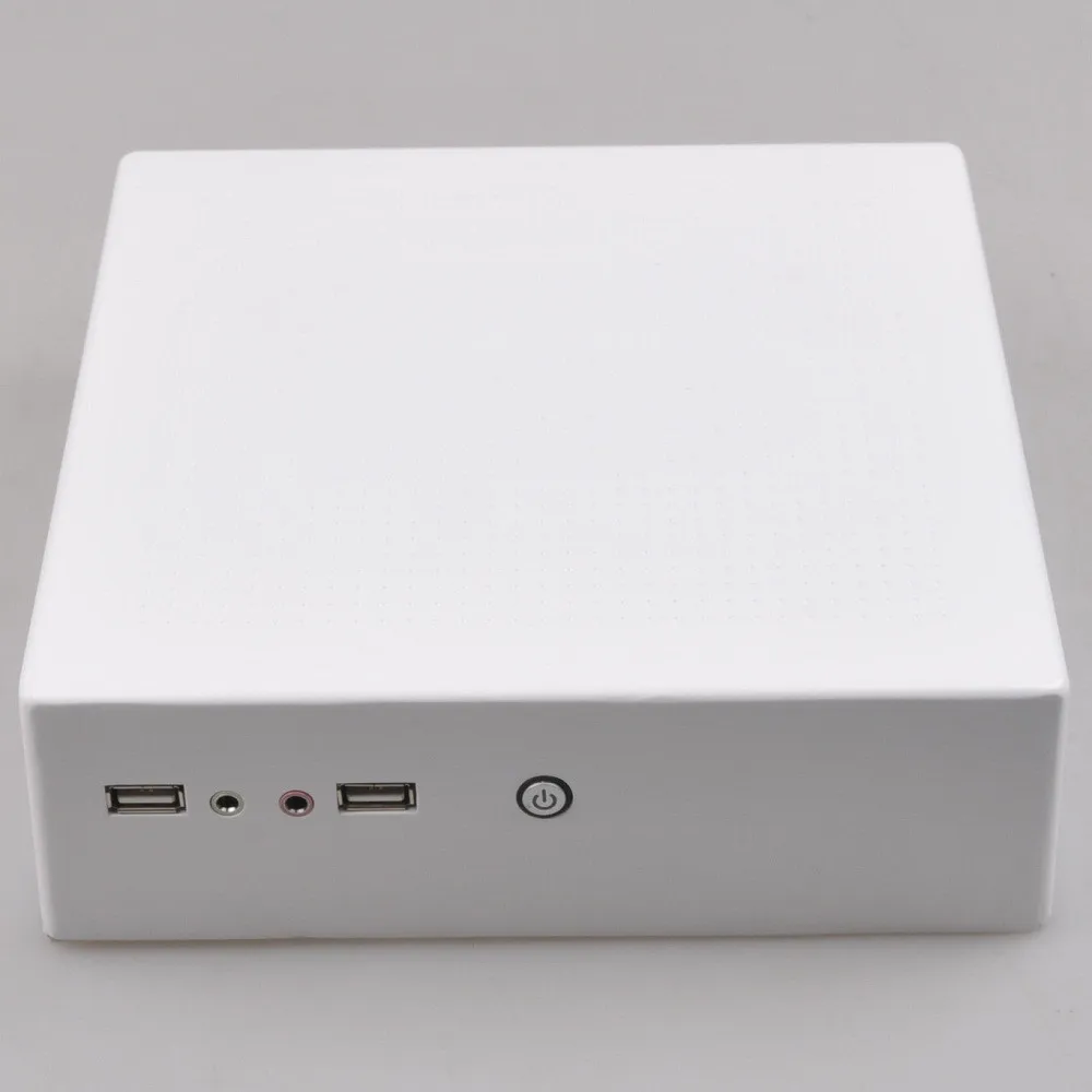 Тонкий безвентиляторный мини тонкого клиента A03-MUD промышленного x86 2,13 ГГц двухъядерный процессор Atom D2700 NM10 GMA 3650 VGA, HDMI, DVI