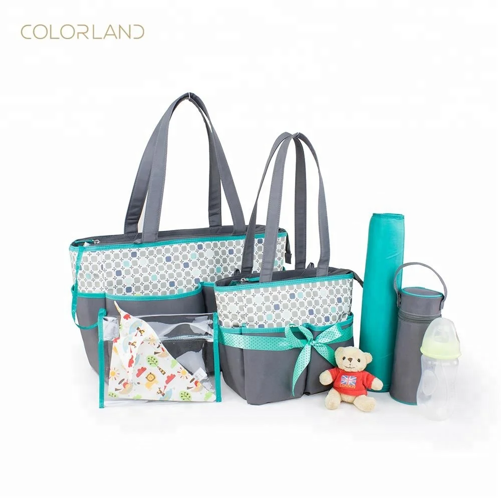 Colorland Fashion Women Traveling Bag Baby Diaper Nappy Mummy Tote Bag Set