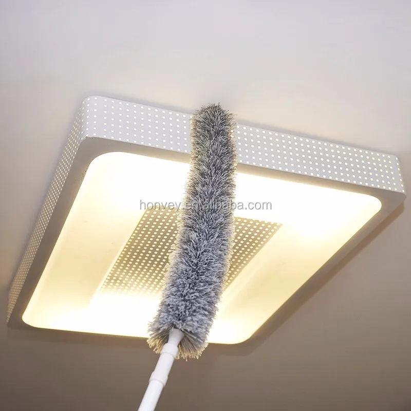 
179CM Magic Telescopic Anti Static Soft Microfiber Cleaning Duster Brush Dust Cleaner Handle Natural Feather 