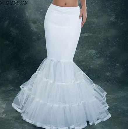 Sexy Mermaid Wedding Dress Underskirt Women Petticoat Accessories WF951
