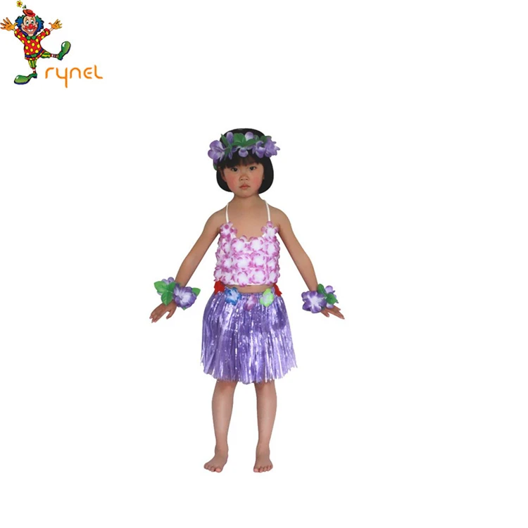 Hawaiian Dress Costumes Hula stage Performance costume For Kids PGCC4298
