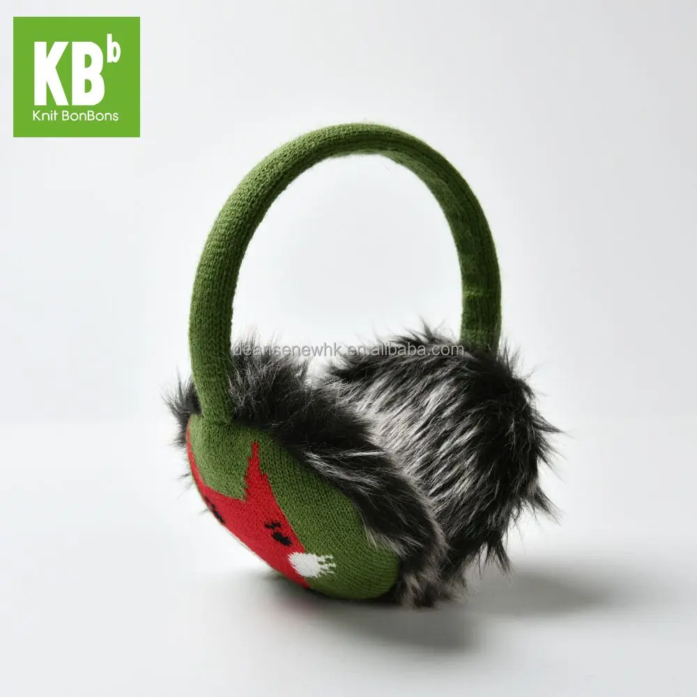 
Fashion Custom Made 100% Acrylic Fox Four Seasons Adult Knitted Ear muff 