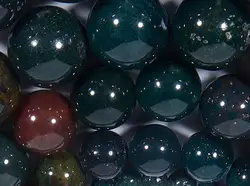 Оптовая продажа, круглые бусины из натурального хелиотропического камня, для изготовления модных украшений, ожерелий, браслетов