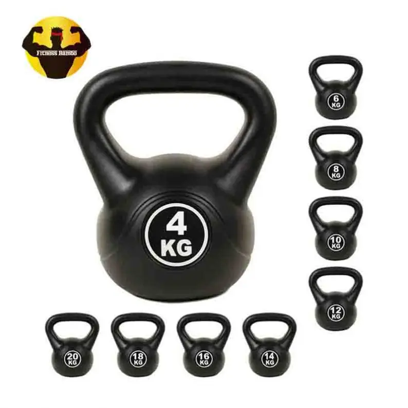 RAMBO Cement Black Plastic Competition Kettlebell
