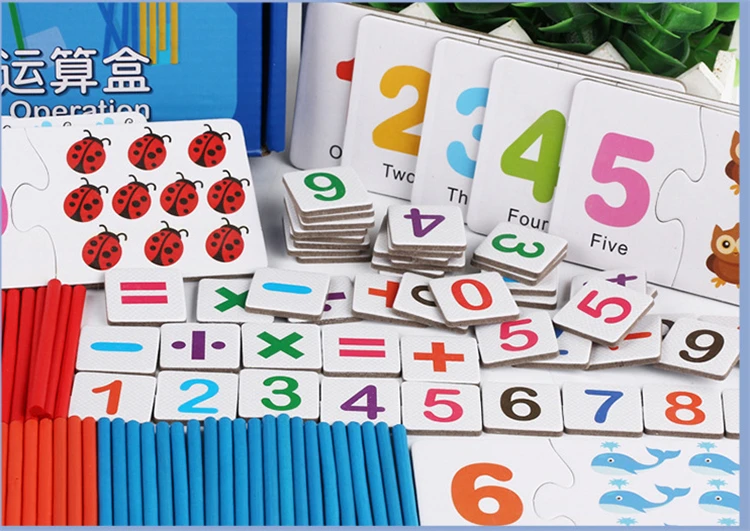 Цифровая коробка для матчей и операций для детей, математическая игрушка, дошкольное образование