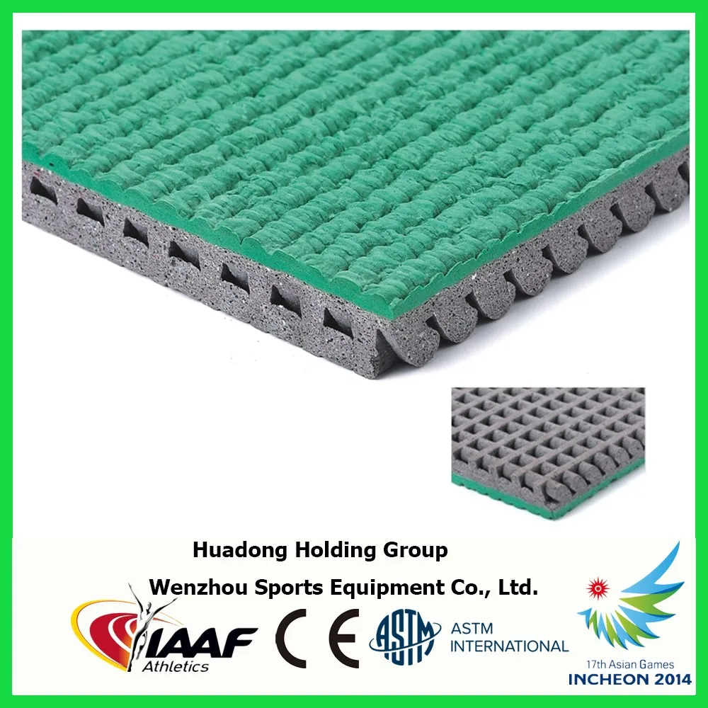 
13mm outdoors prefabricated athletic track, rubber running track mats, waterproof roof covering material 