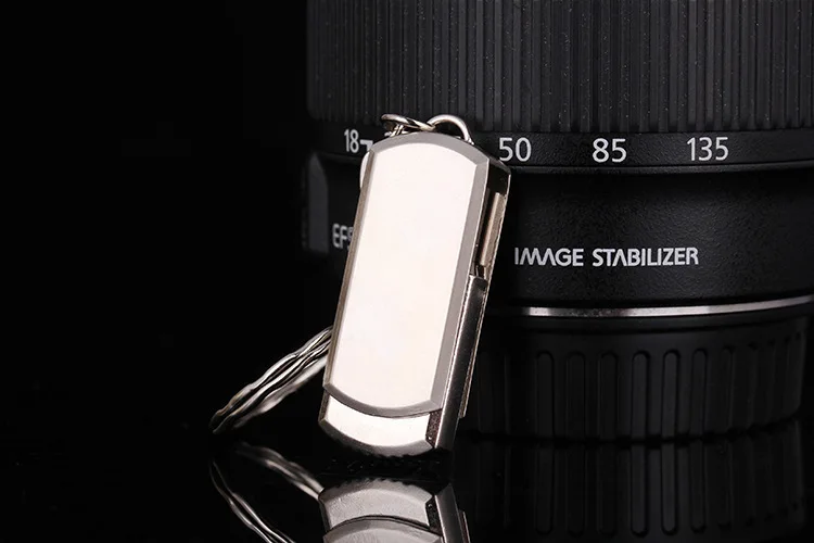 
Rotatable Metal Key Chain USB Stick USB 2.0 Customized LOGO USB Flash Drive 