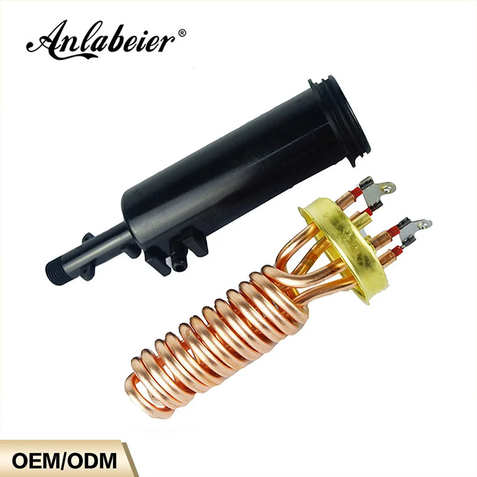 5kw finned tubular 500w u shaped 48v tube with thermostat 400w 24v dc heating for solar flange immersion heater element