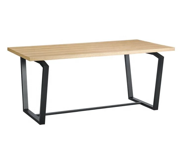 Modern Home Design Dining Table Wood With Metal Frame