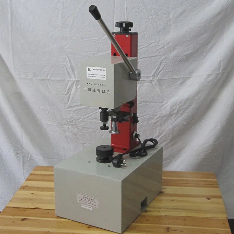 glass vial open crimper flip top cap closing machine