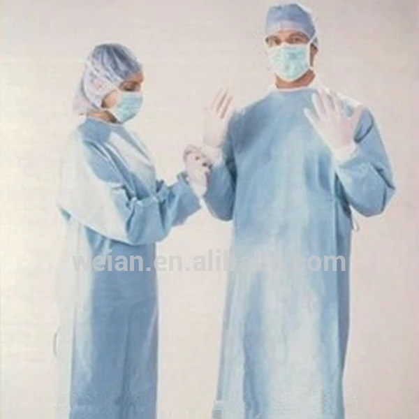 CE ISO Disposable Green Hospital Patient Gown For Sale