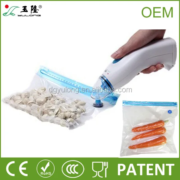 Manual Vacuum Sealer For Food With Reusable Vacuum Sealer Bags
