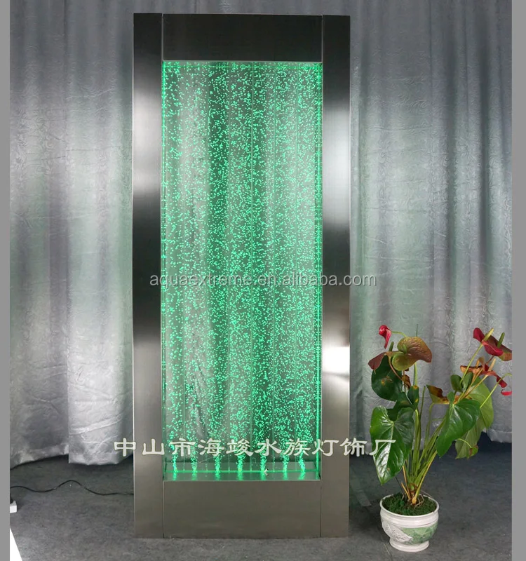 Aquaextreme stainless steel frame straight water bubble wall panel