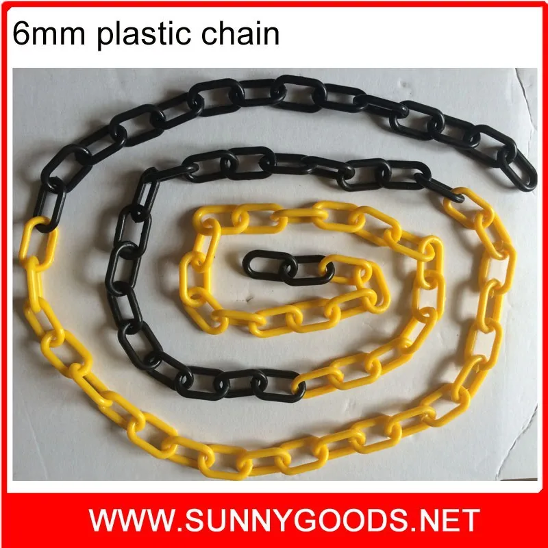 8mm yellow plastic chain