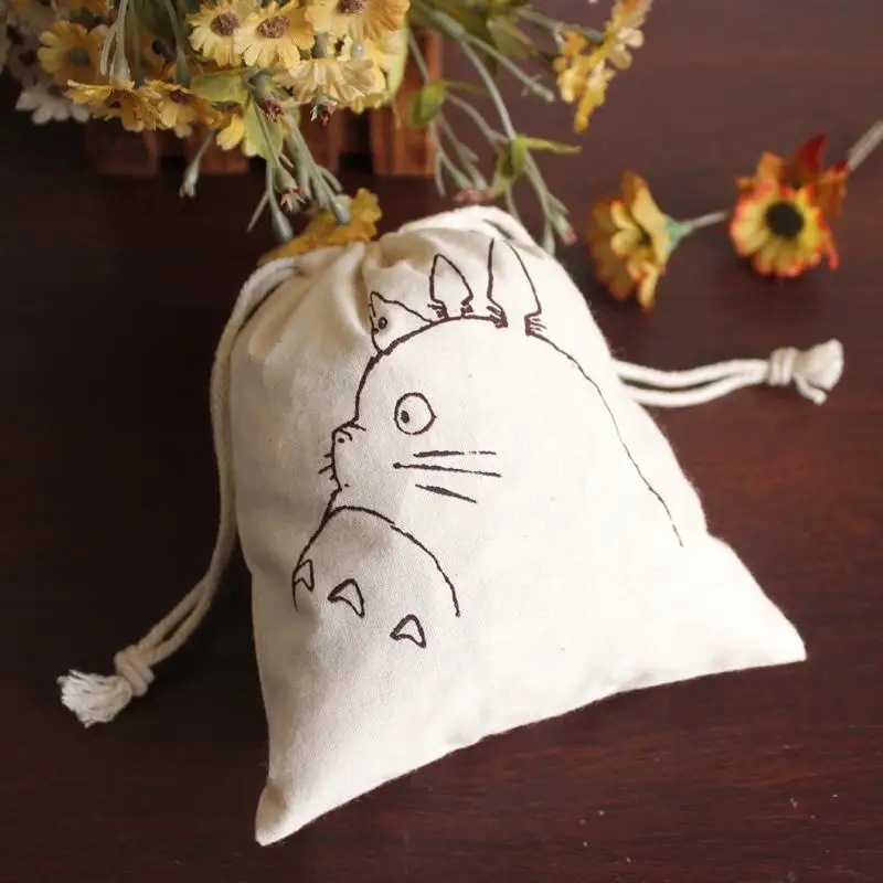 low MOQ custom eco-friendly nature color 8 OZ muslin cotton cloth rope canvas pouch bag with logo for advertising packaging bag