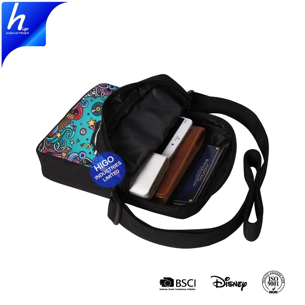 MOQ 1 PCS Small Messenger Bag Pattern Blank Canvas Polyester Crossbody Sling Bag