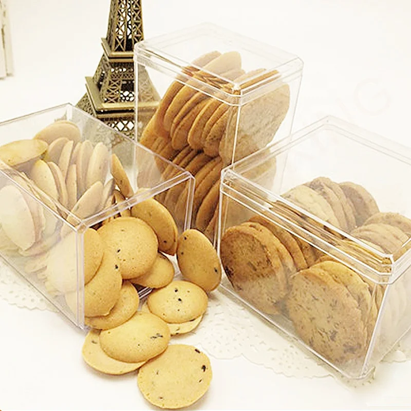 plastic small biscuit cookie packaging container box