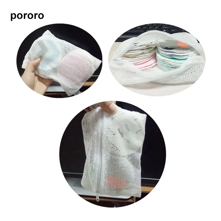 2 or 3  Layers Cheap Reusable Bamboo Remover Makeup Remover Pads Wholesale Round Washable bamboo Cotton