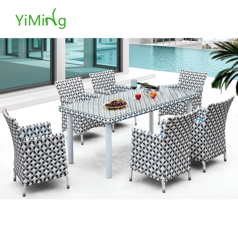 
Palma Garden rattan classic dining room furniture sets 6 seater Synthetic Rattan Furniture 