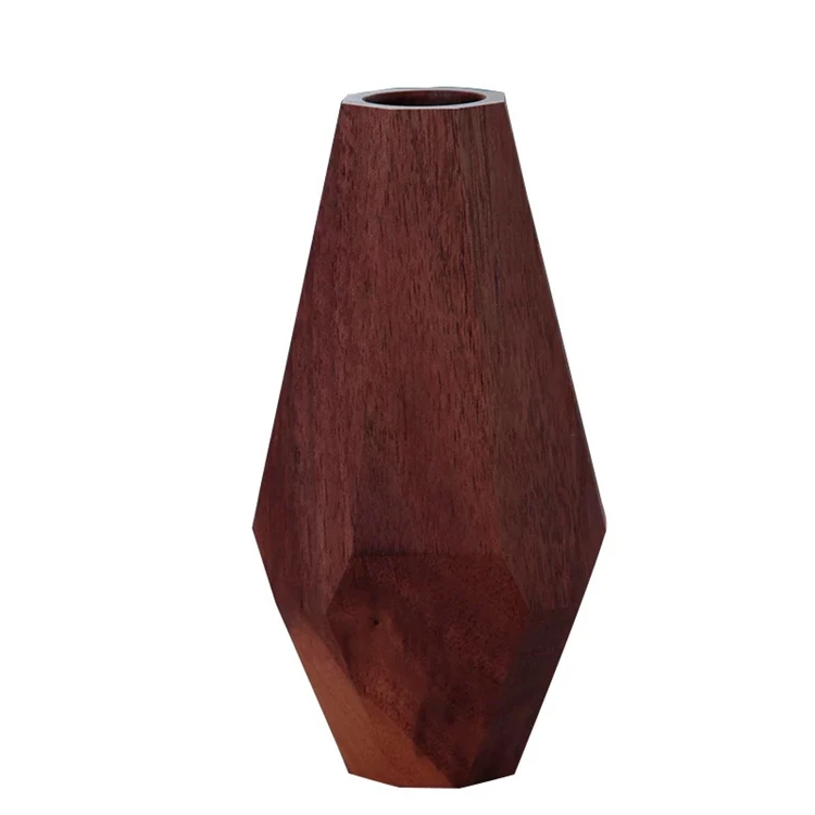 
Custom Collins Luxury Black Walnut Wood Vases Natural Wood Flower Vases Home Decor  (60839295537)