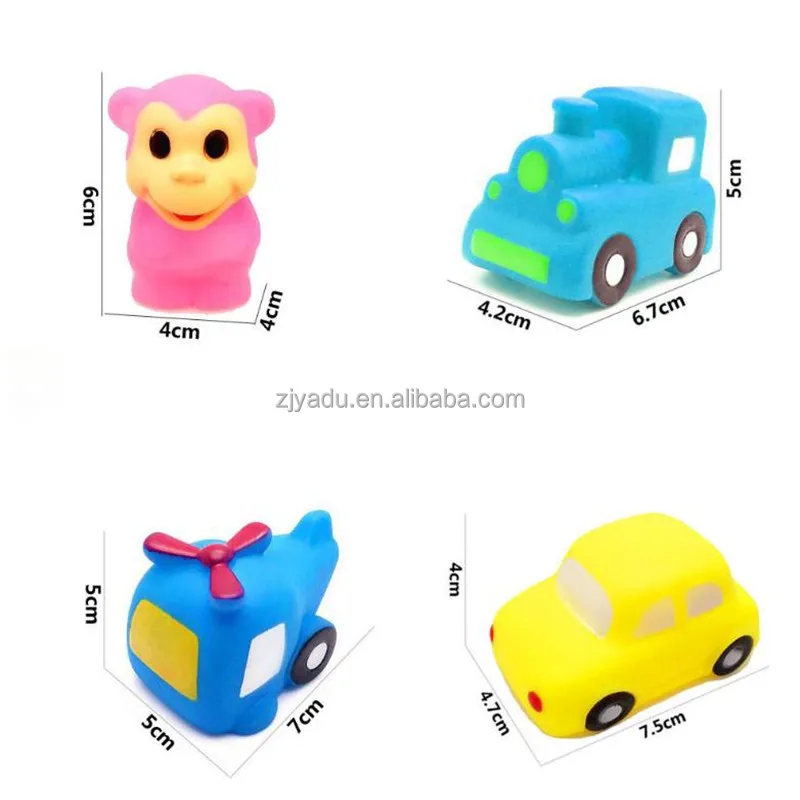 Educational Swimming Water baby Toys Colorful Soft Floating Rubber Duck Squeeze Sound Squeaky Bathing Toy For Baby Bath Toys