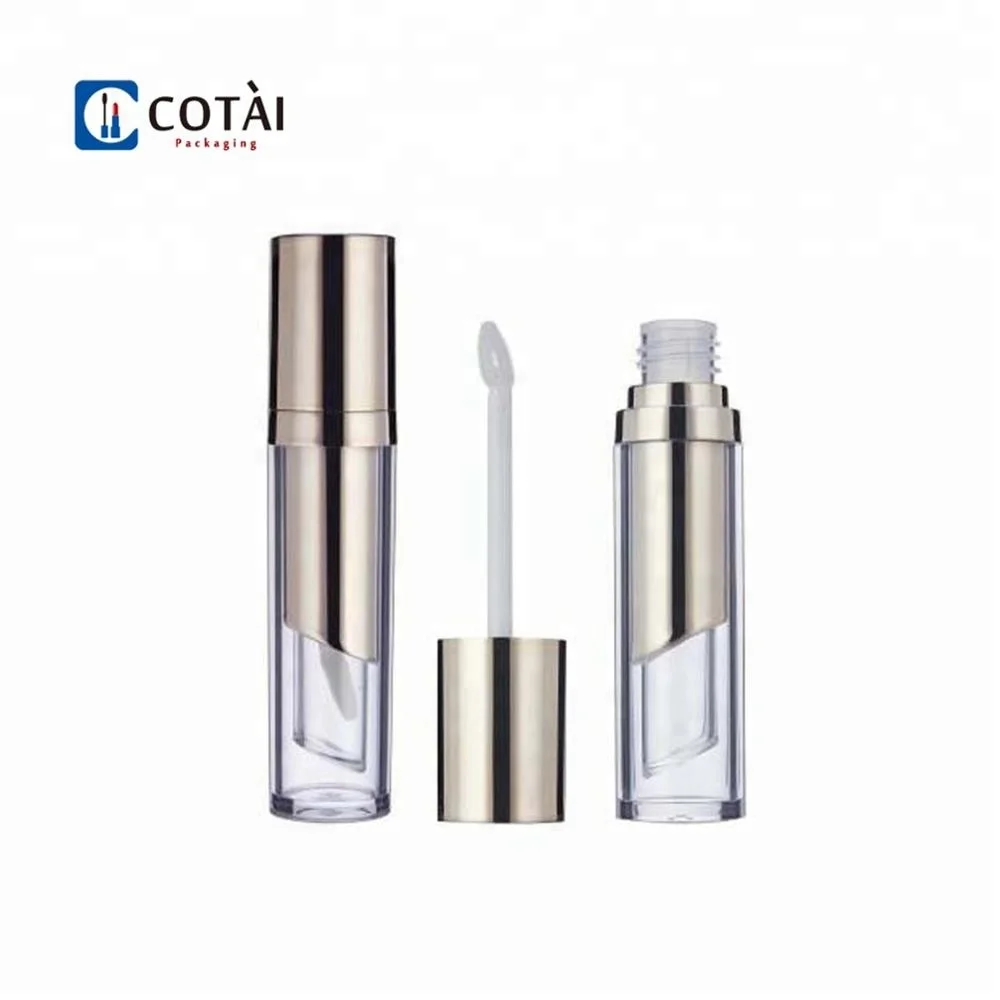 
ODM Luxury empty gold cupcake lip gloss container case 
