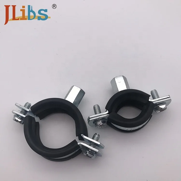 
Heavy duty pipe clip 1/4inch Pipe Clamps with EPDM rubber line 