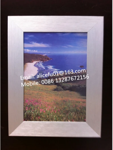 Bulk Wholesale Wide Border Large Brushed Silver Aluminum Photo Picture Frame Poster Frame 40x50 50x70 60x80 70x100cm