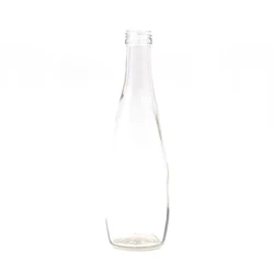 High Quality 330ML Flint Empty Mineral Water Bottle Glass with Lid