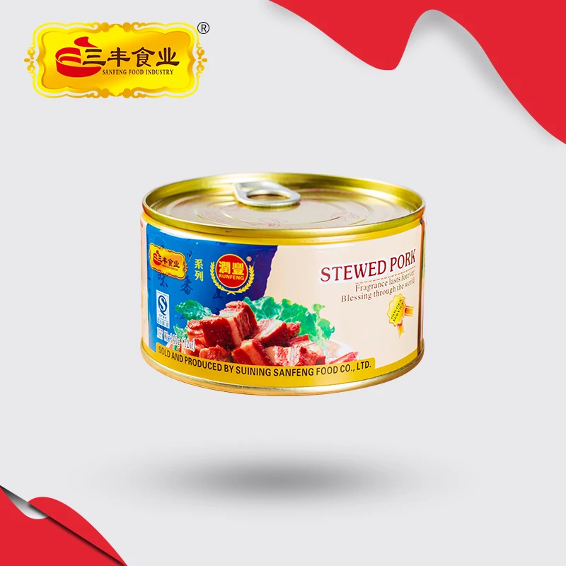 Flavored Canned stewed pork wholesales 340g per