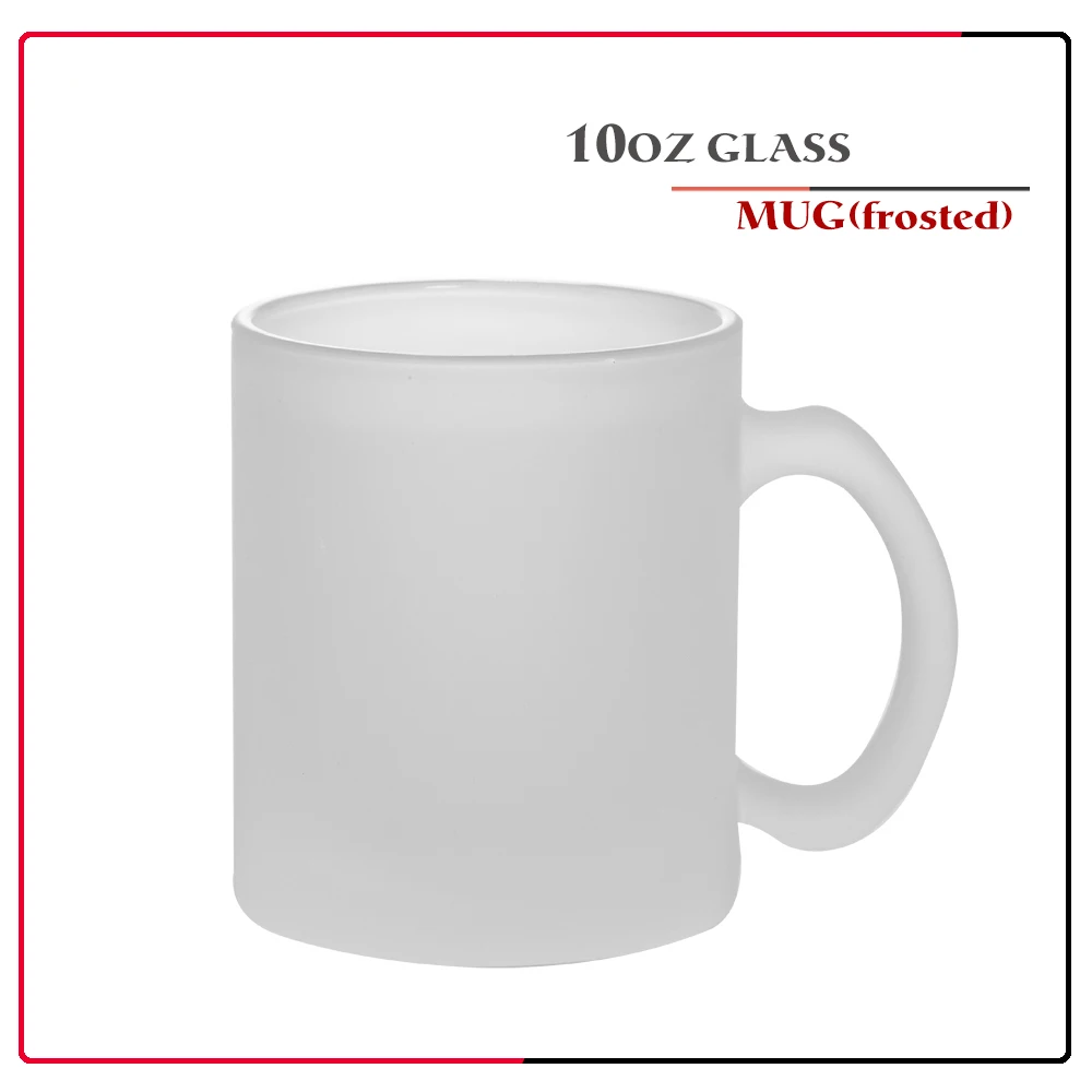 Mecolour Better Quality Sublimation Coated Blank 11oz Sublimation Frosted Glass Mug