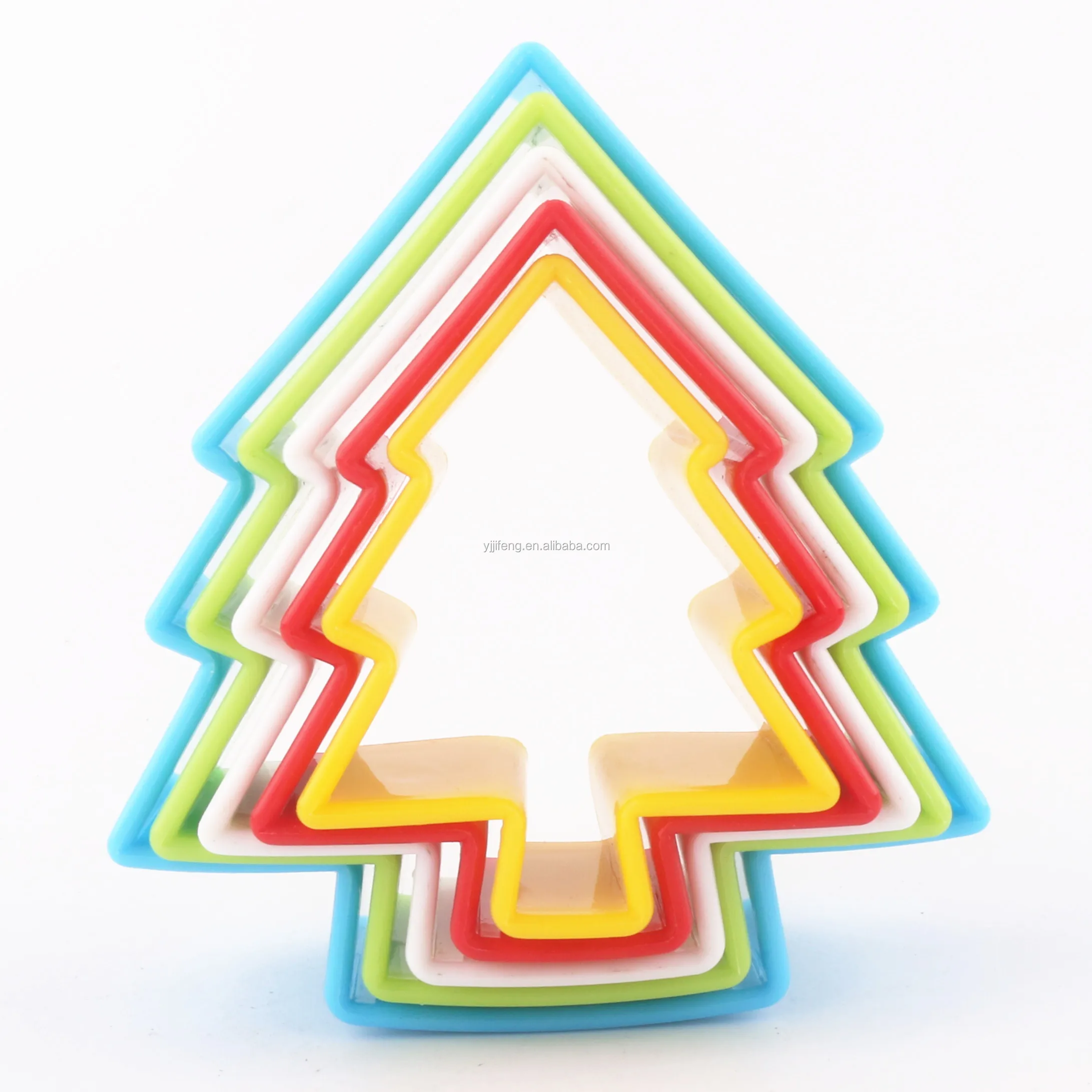 
Factory supplier wholesale kids plastic wholesale christmas tree cookie cutter set 