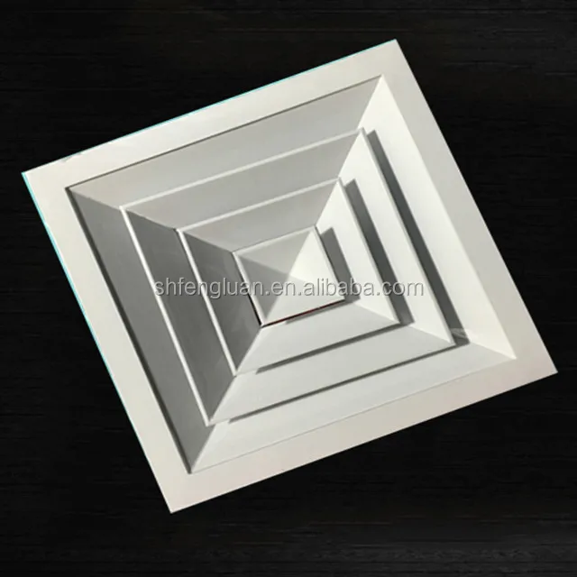 high quality air conditioning ceiling aluminum square diffuser