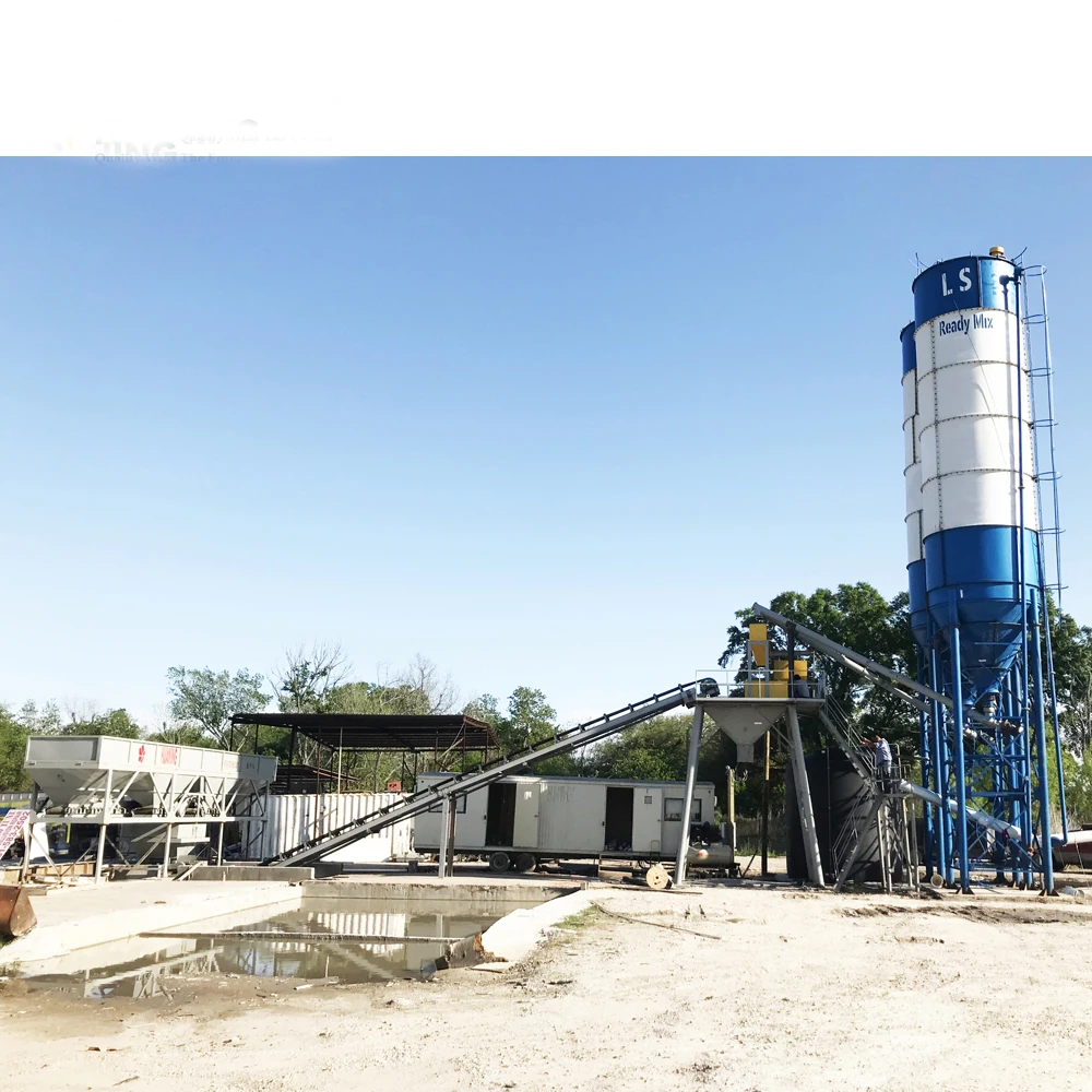 HZS50 concrete mixing plant 50 cbm/h cement patching plant