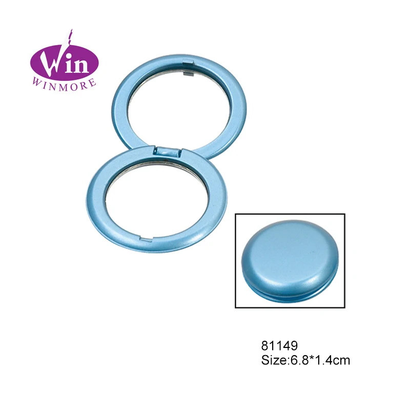 cheap plastic  folding cosmetic compact mirror  make up pocket mirror  double sides mirror one side magnifying